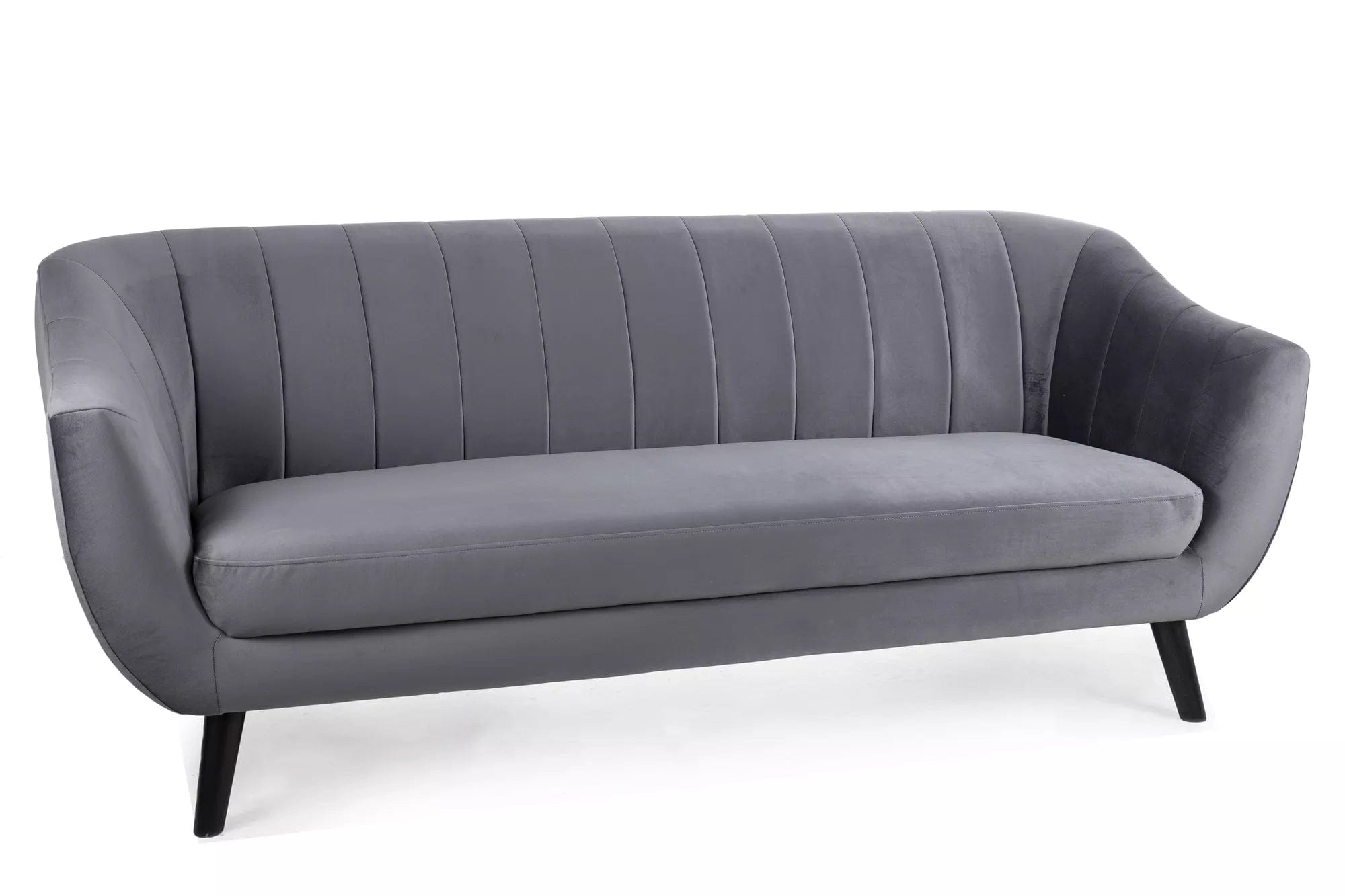 Signal Divano 3 posti in velluto Elite 3 Grigio