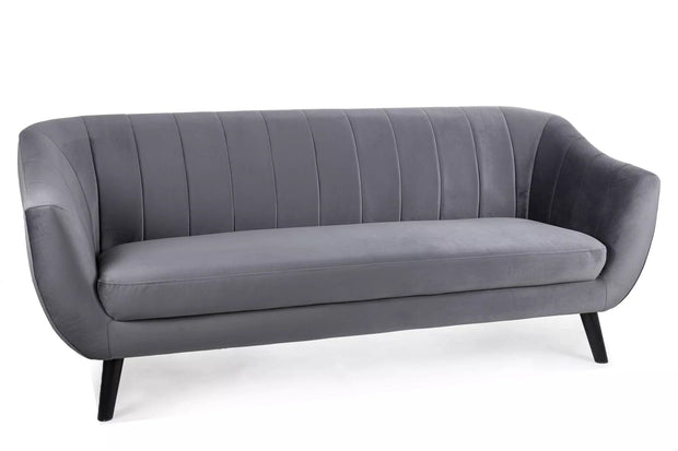 Signal Divano 3 posti in velluto Elite 3 Grigio
