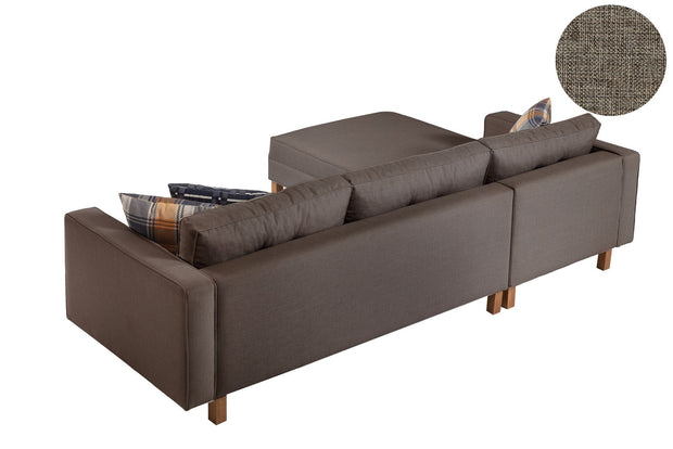 Oyo Divano Angolare 3 posti in velluto Castle Beige