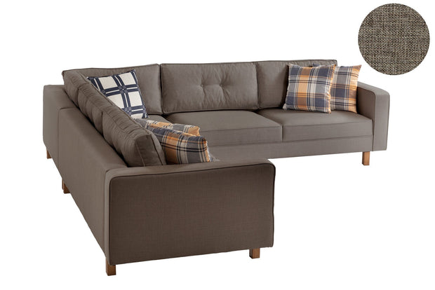 Oyo Divano Angolare 5 posti in velluto Castle Beige