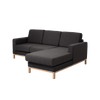 Customform Divano Angolare a destro, 3 posti, in tessuto Scandic Small Antracite