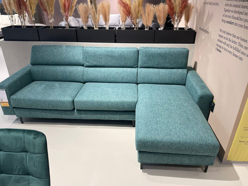 LeComfort Divano Angolare a destro 4 posti Argis Verde