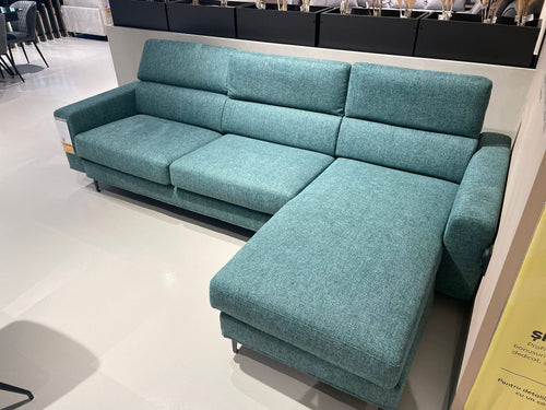 LeComfort Divano Angolare a destro 4 posti Argis Verde