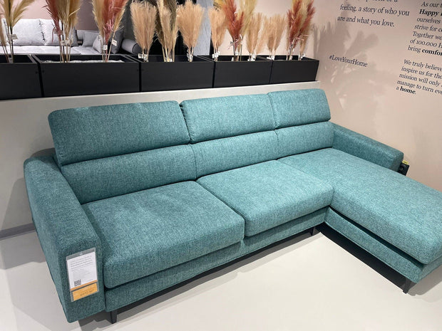 LeComfort Divano Angolare a destro 4 posti Argis Verde