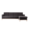 Customform Divano Angolare a destro, 4 posti, in tessuto Scandic Large Antracite