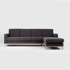 Customform Divano Angolare a destro, 4 posti, in tessuto Scandic Large Antracite