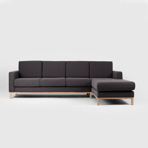 Customform Divano Angolare a destro, 4 posti, in tessuto Scandic Large Antracite
