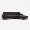 Customform Divano Angolare a destro, 4 posti, in tessuto Scandic Large Antracite
