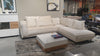 Divano Angolare a destro 5 posti in tessuto Laur Set 2 Crema (2)