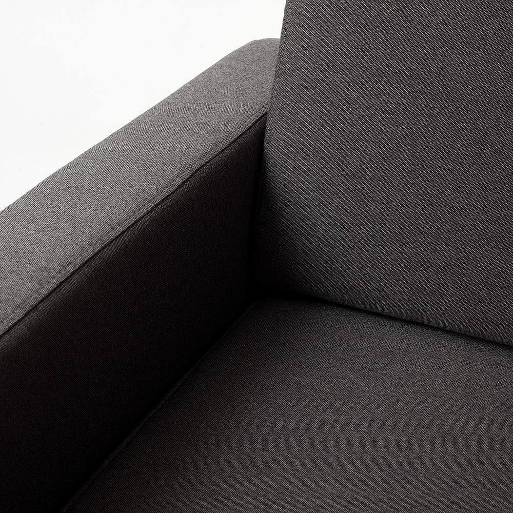 Customform Divano Angolare a sinistro, 3 posti, in tessuto Scandic Small Antracite