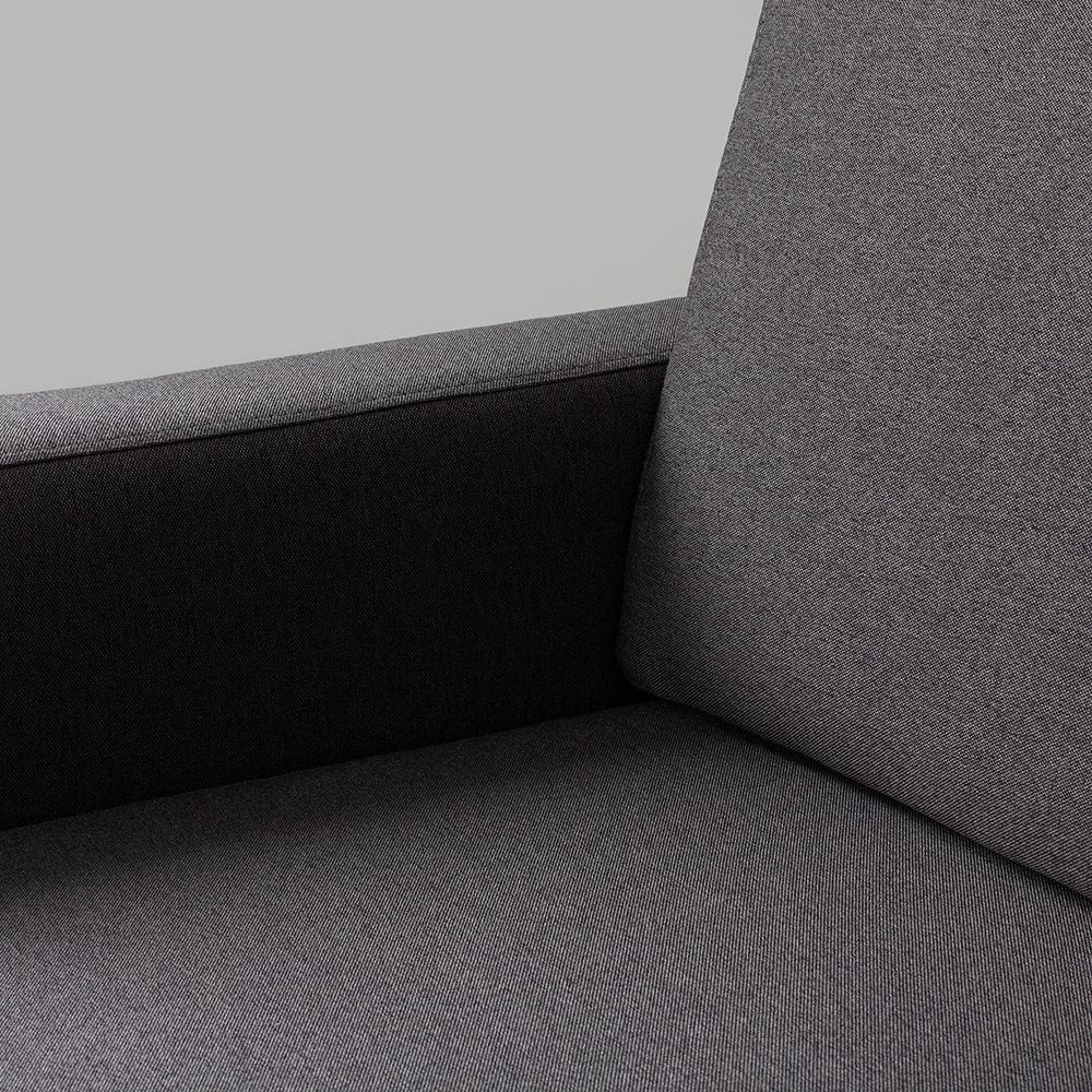 Customform Divano Angolare a sinistro, 4 posti, in tessuto Scandic Large Antracite