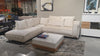 Divano Angolare a sinistro 5 posti in tessuto Laur Set 2 Crema