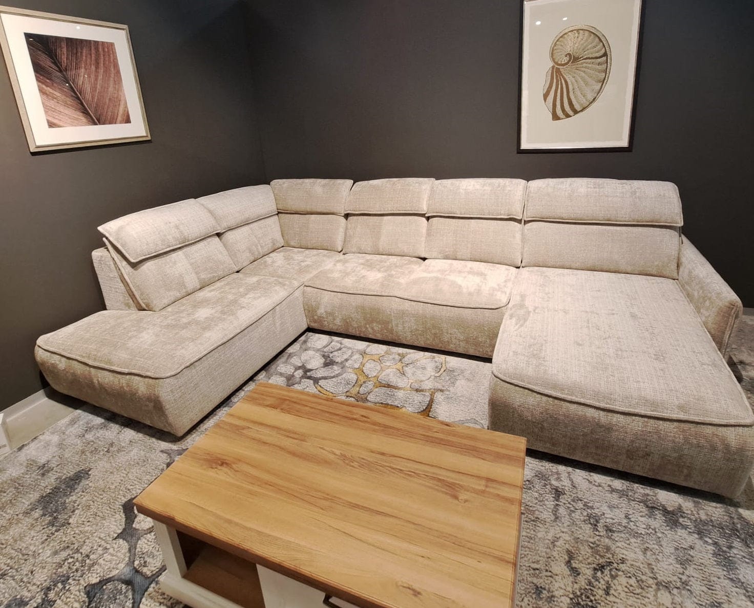 Wersal Divano Angolare a sinistro 6 posti Magus XL Beige