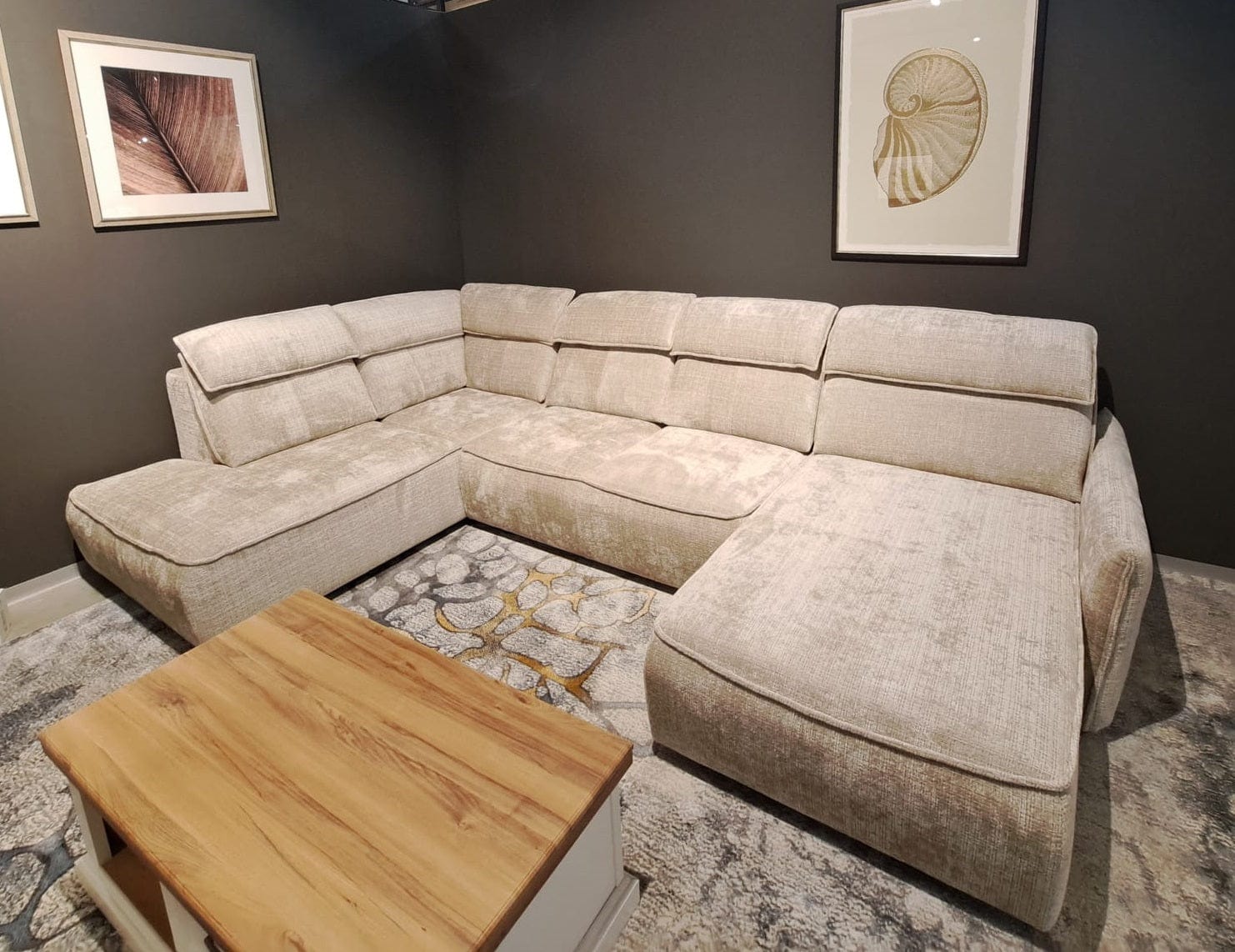 Wersal Divano Angolare a sinistro 6 posti Magus XL Beige