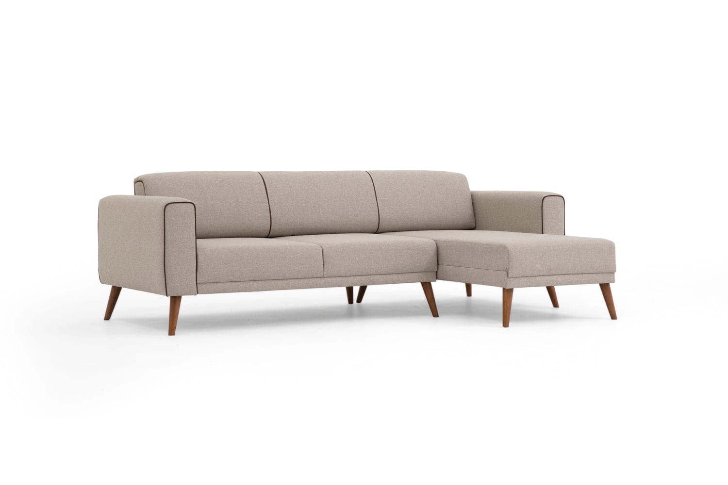 Oyo Divano Angolare Letto 3 posti in tessuto Elita Beige