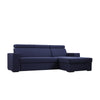 Customform Divano Angolare Letto a destro, 3 posti, in tessuto Atlantica Blu