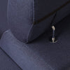Customform Divano Angolare Letto a destro, 3 posti, in tessuto Atlantica Blu