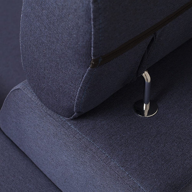 Customform Divano Angolare Letto a destro, 3 posti, in tessuto Atlantica Blu
