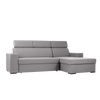 Customform Divano Angolare Letto a destro, 3 posti, in tessuto Atlantica Grigio