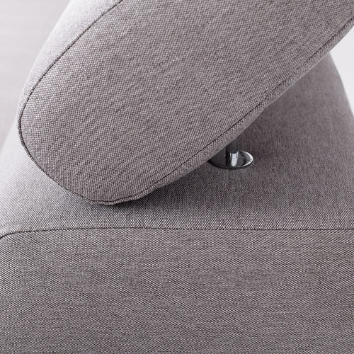Customform Divano Angolare Letto a destro, 3 posti, in tessuto Atlantica Grigio