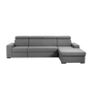 Customform Divano Angolare Letto a destro, 3 posti, in tessuto Atlantica Grigio