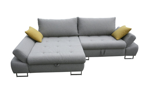 Divano Angolare Letto a sinistro 3 posti Greice Grigio