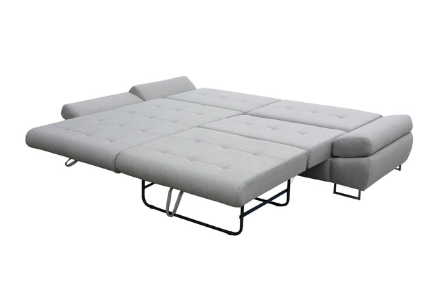 Divano Angolare Letto a sinistro 3 posti Greice Grigio (4)