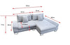 Divano Angolare Letto a sinistro 3 posti Greice Grigio (7)