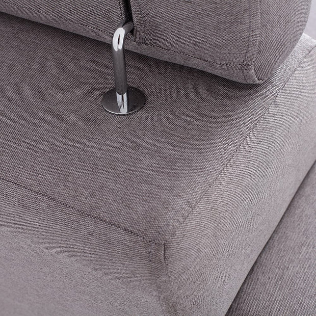 Customform Divano Angolare Letto a sinistro, 3 posti, in tessuto Atlantica Grigio