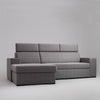 Customform Divano Angolare Letto a sinistro, 3 posti, in tessuto Atlantica Grigio