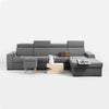 Customform Divano Angolare Letto a sinistro, 3 posti, in tessuto Atlantica Grigio