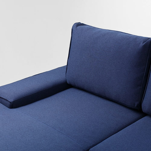 Customform Divano Angolare Letto a sinistro, 3 posti, in tessuto Flopp Blu