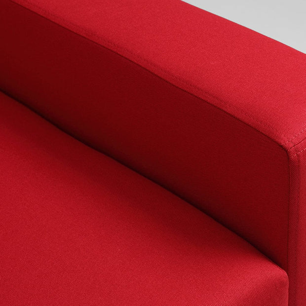 Customform Divano Angolare Letto a sinistro, 3 posti, in tessuto Lozier Rosso