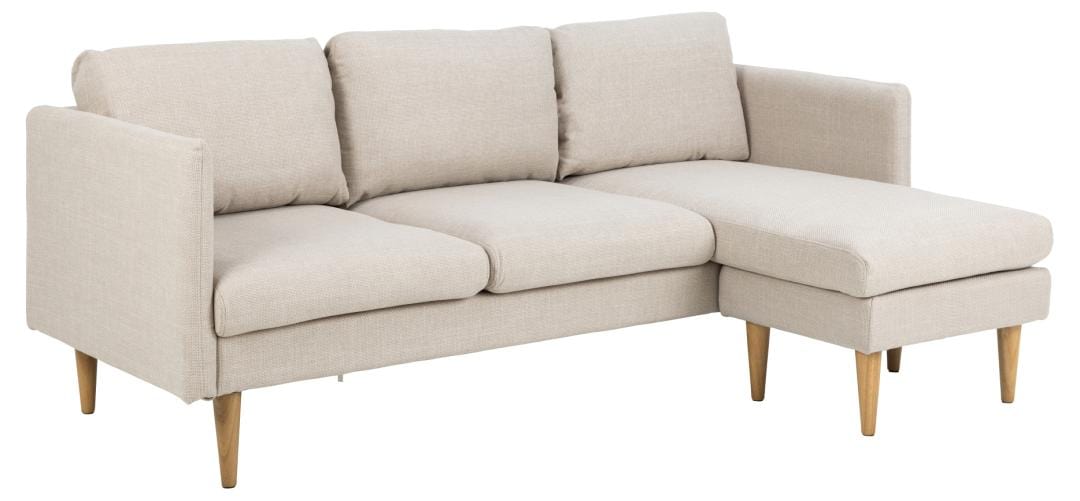Actona Divano Angolare universale 3 posti, in tessuto Milly Beige