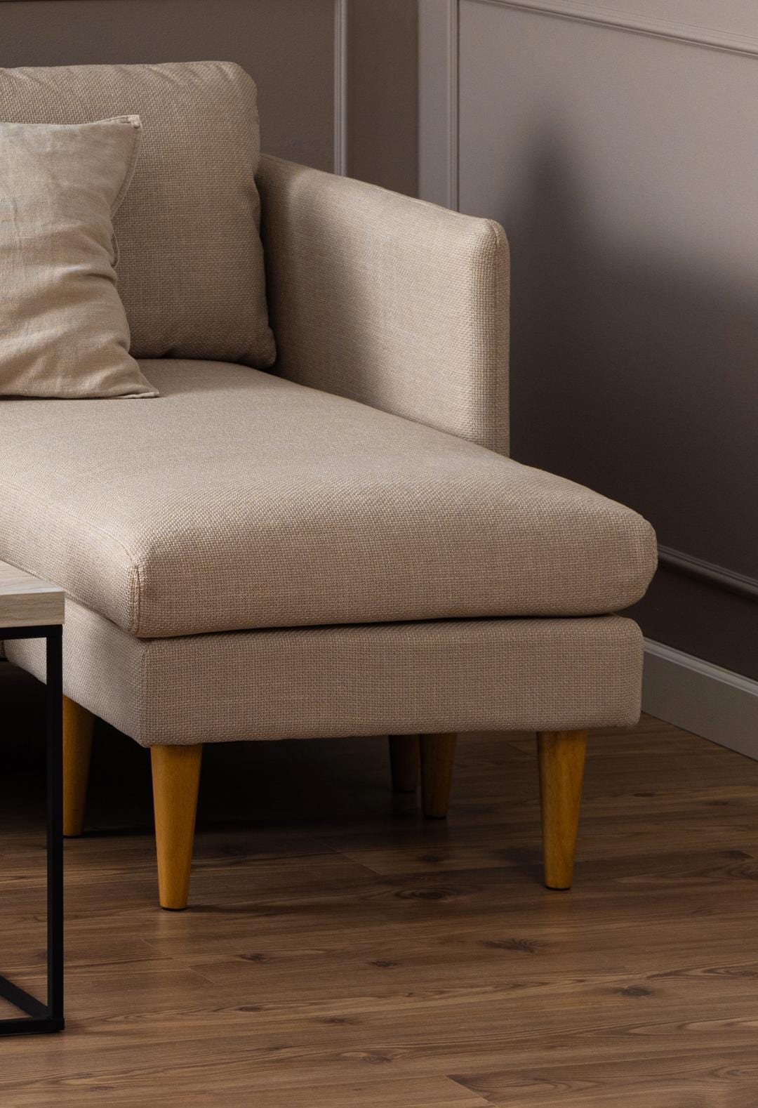 Actona Divano Angolare universale 3 posti, in tessuto Milly Beige