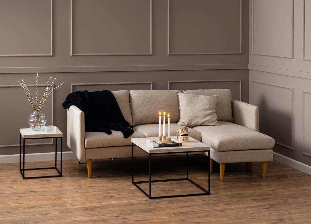 Actona Divano Angolare universale 3 posti, in tessuto Milly Beige