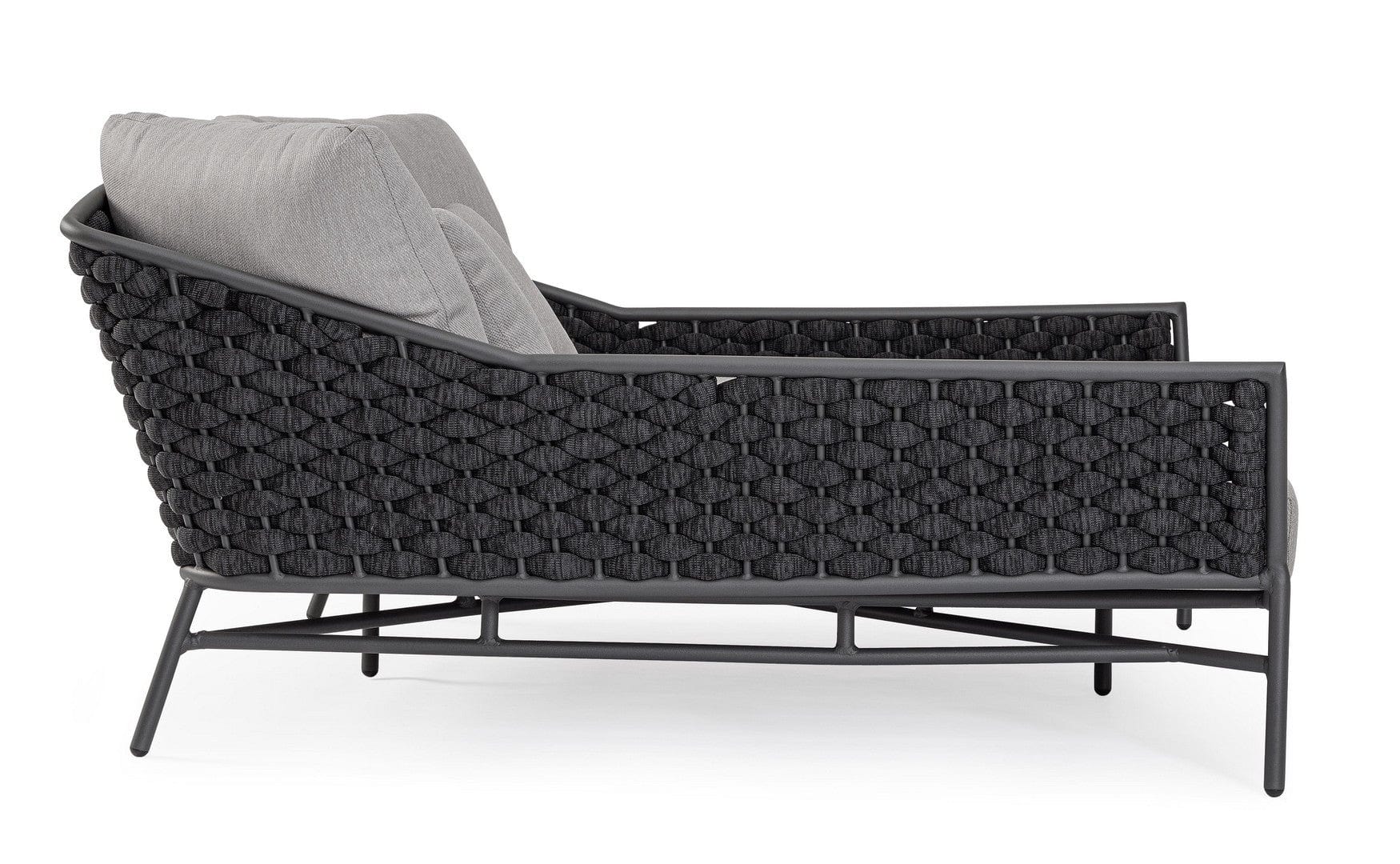 Bizzotto Divano da giardino 2 posti Everly Antracite