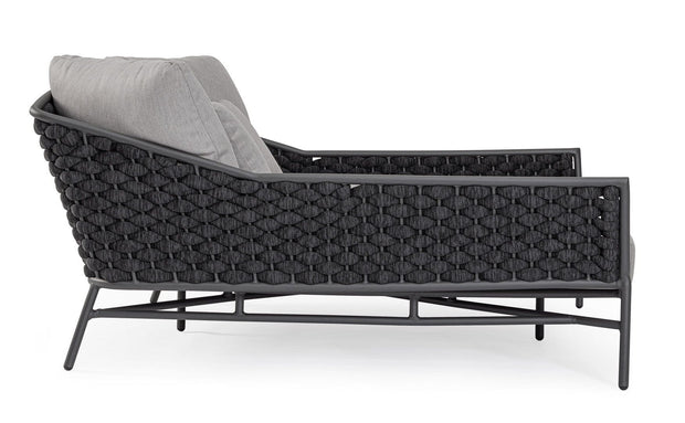 Bizzotto Divano da giardino 2 posti Everly Antracite