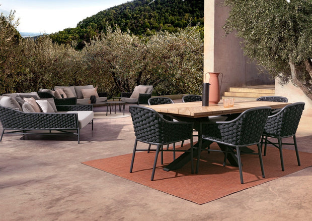 Bizzotto Divano da giardino 2 posti Everly Antracite
