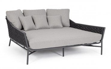Bizzotto Divano da giardino 2 posti Everly Antracite