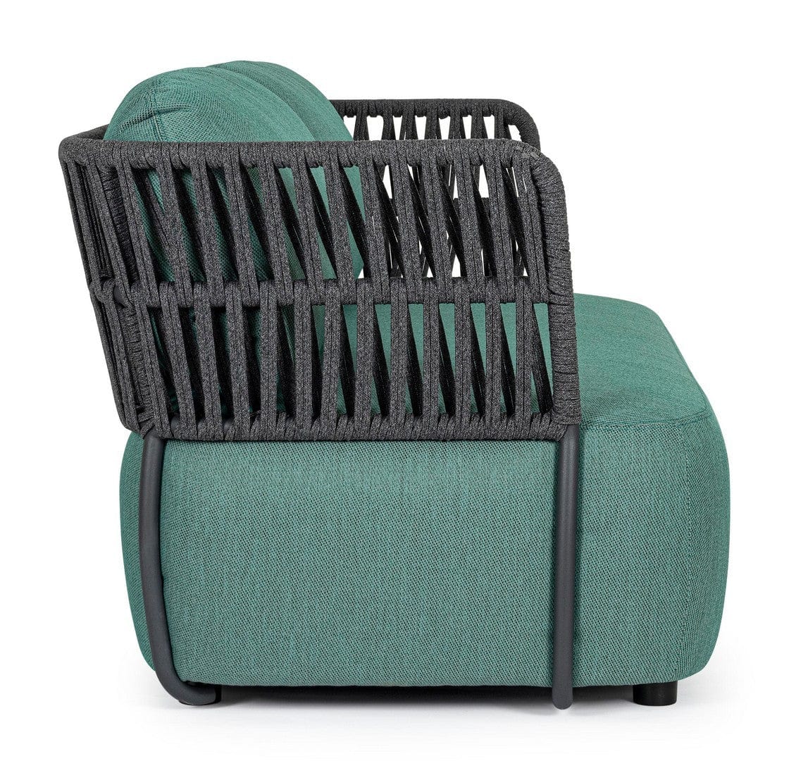 Bizzotto Divano da giardino 2 posti Palmer Verde