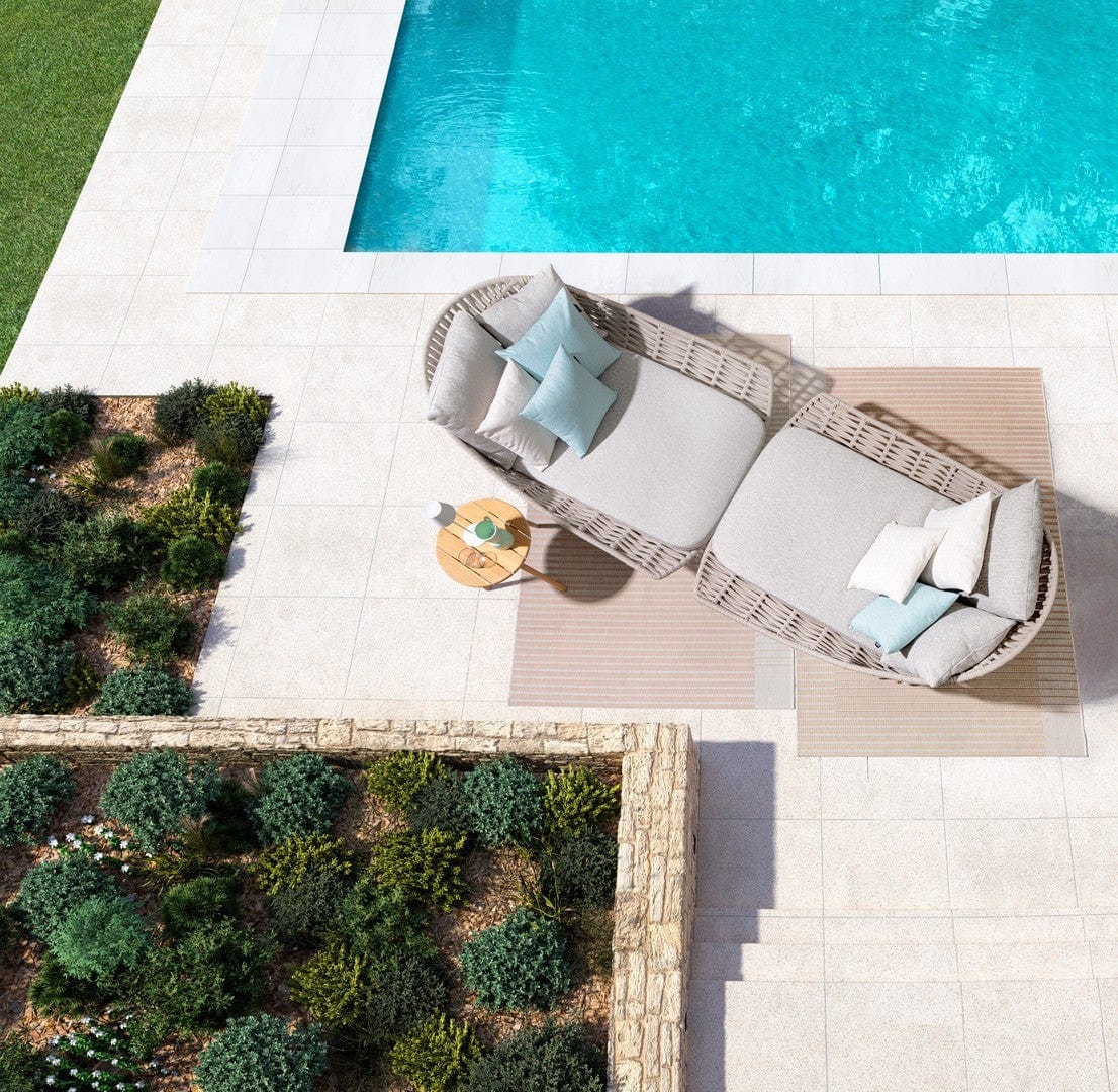 Bizzotto Divano da giardino 2 posti Tamires Beige