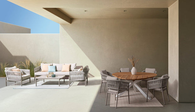 Bizzotto Divano da giardino 3 posti Florencia Beige