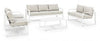Bizzotto Divano da giardino 3 posti Merrigan Bianco