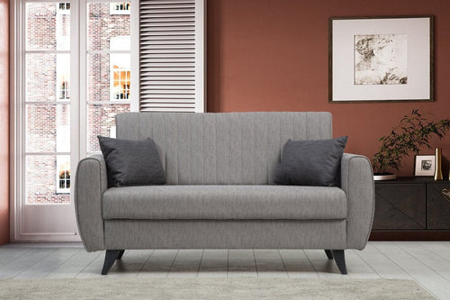 Asir Divano Letto 2 posti in tessuto Alkon Grigio