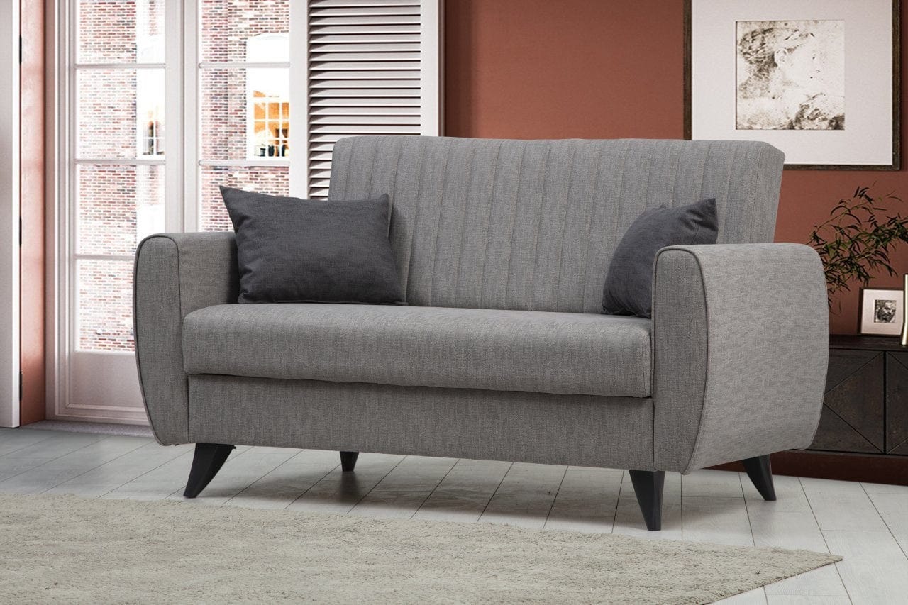 Asir Divano Letto 2 posti in tessuto Alkon Grigio