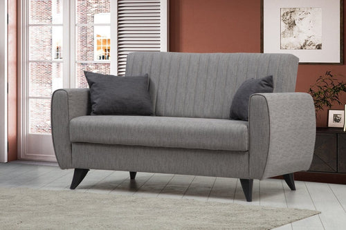 Asir Divano Letto 2 posti in tessuto Alkon Grigio