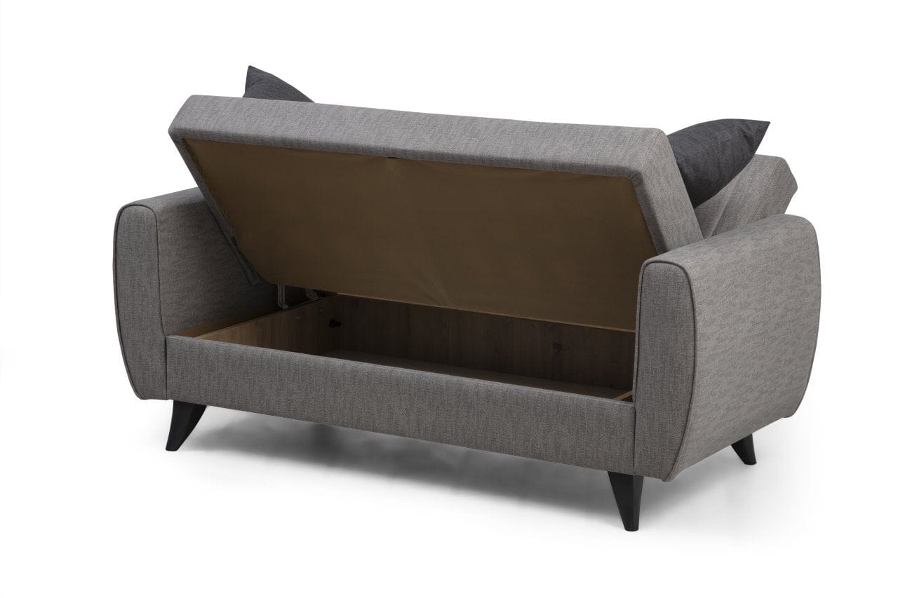 Asir Divano Letto 2 posti in tessuto Alkon Grigio