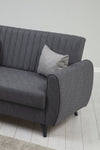 Asir Divano Letto 2 posti in tessuto Alkon Grigio