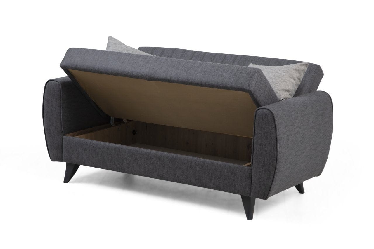 Asir Divano Letto 2 posti in tessuto Alkon Grigio